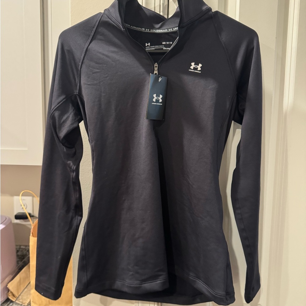 Under Armour Black Hooded Long-Sleeve Performance Top
